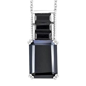 🖤 22 Carats Karis Thai Black Spinel Pendant Necklace 20 Inches